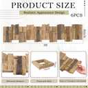 Maasechs 4 Piece 36'' x 6'' Stone Column Wrap with 2 Pieces 9'' x 6'' x 2'' Post Caps Faux Stone Column Wrap (Brown)