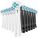 12 Pcs IO Refills Heads Compatible with Oral B IO 2/3/4/5/6/7/8/9/10/Deep Clean Electric Toothbrush, Replacement Heads Compatible with Oral B IO (Black/White)
