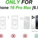 Cute Leopard Case for iPhone 16 Pro Max, Aesthetic Leopard Cheetah Pattern Design for Women Girls, Hybrid 2 Layer Hard Shell and Soft Silicone Protective Shockproof Frosted Phone Case, Gray