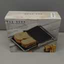 Rae Dunn Panini Maker - 750 Watt 2-Slice Press Grill with Indicator Lights | Opens 180 Degrees | Double Sided Heating | Non-stick Cooking | Cool Touch Handle | Easy to Clean, Cream