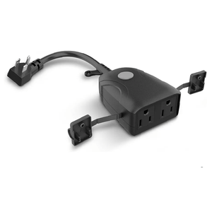 Feit Electric 120V 15A Smart Wifi Enabled Dual Outlet Wall Plug, Pack of 3, Black