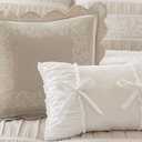 Madison Park 5-Piece Farmhouse Comforter Set with Ruching & Lace Trim, Soft Chambray Bedding, Includes Comforter and 2 Decorative Pillows, King, Neutral