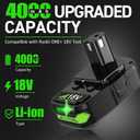 Bonadget Advanced 4Ah Battery for Ryobi 18V Battery ONE+ for Ryobi Battery 18V P102 P108 P189 PBP005 PBP006 PBP2005 P190 P197 Cordless Tool Lithium-ion 2PACK