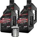 MaxHiflo VTEOCK13 Full Synthetic Engine Oil Change Kit for Harley Davidson Twin Cam V-Twin - 4 quart