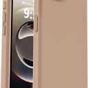 Vooii Compatible with iPhone 17e Case and for iPhone 16e Case, Liquid Silicone Upgrade [Camera Protection] [Anti-Scratch Microfiber Lining] Shockproof Phone Case for iPhone 17e/16e 6.1" - Light Brown