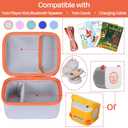 Hard Case Compatible with Yoto Player Kids Speaker Kids Audio Music Children Player (Off White + Orange Case)