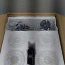 4-Light Bathroom Light Fixtures, Black Vanity Lights for Mirror with Textured Milky White Glass Shade, Modern Kitchen Light Fixtures Wall Sconce Light - E26 Base