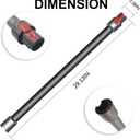 Extension Tube Compatible with Dyson V7 V8 V10 V11 V15, Quick Release Wand Compatible for Cordless Vacuum CleanerVacuums Attachment Pipe Replacement Parts Fit for Dyson, Black