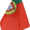 AZ FLAG Portugal Table Flag 5'' x 8'' - Portuguese Desk Flag 21 x 14 cm - Black plastic stick and base