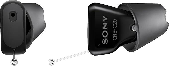 Sony CRE-C20 Self-Fitting OTC Hearing Aids for Mild to Moderate Hearing Loss, Prescription-Grade Sound Quality, Compact Virtually Invisible Design, Customizable App, and Rechargeable Battery