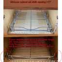 DINDON Pull Out Cabinet Organizer, (17" W x 21" D) Heavy-Duty Metal Sliding Drawer Shelf, Bathroom Under Sink Kitchen Cabinets Organizer and Storage Slide Out Shelves, Chrome, 1 Tier, 2 Pack