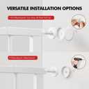 Baby Gate for Stairs, 28.5"-40" Adjustable Width, 30" Height, Dog Gate for Doorways with Pressure & Wall Mount Kits, Baby Safety Gate for Stairs, Doorways, and Indoor Use (white28.5-40",30")