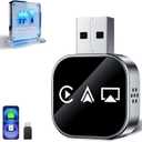 Wireless Carplay Adapter Screen Mirroring Adapter for Car Mirror Phone to Car Screen 2026 Auto Linker Pro 3 in 1 Bluetooth USB Apple Carplay and Android Auto Watch Tv Airplay Smart Box