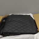 Leather Car Seat Covers,Breathable and Waterproof Seat Cover Full Set,PU Premium Universal Fit Automotive Airbag Compatible for Cars Sedans SUVs Vans and Trucks(Full Seat,Black,N1)