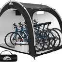 Happy Travel Bike Storage Shed Tent,Outdoor Portable Bicycle Storage Sheds with 210D Oxford Fabric PU4000 Waterproof for 2/3/4/6/8 Bikes,Bike Covers Shelter for Motorcycle,Garden Tools,Toys,Lawn Mower
