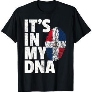 It's in My DNA Dominican Republic Flag Official Pride Gift T-Shirt, Small