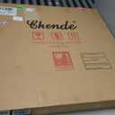 Chende Gold Mirrors for Decor, 32'' Round Wall Mirror with Beveled Glass Frame, Modern Decorative Mirror with Wood Frame for Living Room, Entryway, Dining Room, Bathroom