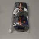 Wildarms Athletic Running Socks Cushion Padded Moisture Wicking Crew (10-13, Black+ Gray+ Dark Blue)