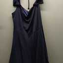MUADRESS Women Ruffled Sleeve Sweetheart V Neck Maxi Dress Side Slit Wedding Guest Formal Long Dress Size XL