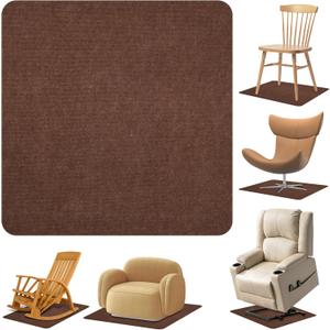 Recliner Pads for Hardwood Floors, Non Slip Recliner Grippers, Furniture Pads Floor Mats for Carpet, Anti Slide Office Chair Mat for Floor Protector, 35"x35" (1 Pack Brown