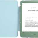 MOROCK Slim Case for All-New 6" Kindle(11th Generation,2024/2022 Release,Model No. RS23CV/C2V2L3), Lightweight Glitter PU Leather and PC Clear Acrylic Back Cover, Auto Sleep/Wake, Glitter Blue