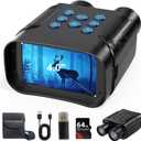 Night Vision Goggles, Full-Color 4K Night Vision Binoculars with 8000mAh Rechargeable Battery, 64GB Card, 7 Levels IR and 5X Digital Zoom 1968FT Viewing Range for Camping Hunting Essentials& Security