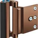 Home Security Door Reinforcement Lock - Upgraded Safety Door Locks Latch Night Bedroom Door Lock Withstand 800 lbs, Child Proof Front Door Lock for Kids Safety Deadbolt Lock Home Improvement Locks (Bronze)