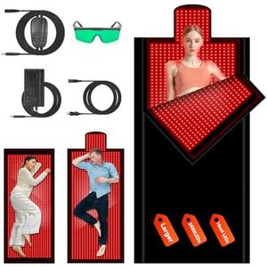 SNGKMSYG Large Red Light Therapy Blanket for Full Body 84.65″ x33.46″~55.12″ Red Light Therapy Sleeping Bag Whole Body Infrared Mat 2680pcs 660nm&850nm Dual Wavelength LED Beads