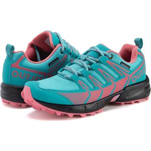 Women's Waterproof Hiking Shoes Lightweight Non-Slip Trails Walking Shoes Outdoor Sneakers (6.5, Pink)