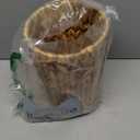 Coeusy Wicker Trash Can,Small Bathroom Trash Can,Water Hyacinth Wicker Waste Basket for Bathroom,Boho Waste Basket for Bedroom,Home Office,Compact Spaces(2 Gallon Round)