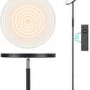 LED Floor lamp, Super Bright 30W LED Equivalent to 300W Modern Floor Lamps with Remote, Stepless Dimming and Color Temperature, 69 Tall Standing Lamp for Living Room Bedroom Office, Black