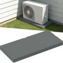 AC Unit Condenser Pads: Mini Split Pad for Air Conditioner, 18" W x 38" L x 3" H Inch Portable Ground Base Anti Vibration for Ductless Minisplit Heat Pump Systems HAVC, Generator, Gray