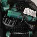 IG INGLAM Hair Dryer Brush, 4-in-1 Detachable Blow Dryer Brush, Ionic Diffuser Hair Dryer & Styler Volumizer with Oval Titanium Barrel, One-Step Hot Air Blowout Styler, Dark Green