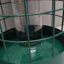 Kingsyard Upgraded Squirrel Proof Caged Bird Feeder for Outdoor Hanging - Additional Storage Tube Bird Feeder with 4 Feeding Ports & Perches, Easy to Clean & Refill. Green