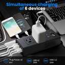 300W Car Voltage Converter Inverter DC 12V to AC 110V Ports Fast Charging Car Charger with Cigarette Lighter Plug with 2 Sockets and 4 USB for Business Trips and Vacation