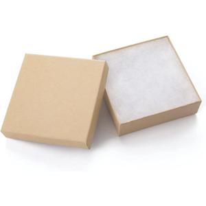 GEFTOL Jewelry Gift Boxes 20 Pack 3.5x3.5x1 Inch Cardboard Jewelry Boxes, Small Gift Boxes for Jewelry Earrings Necklaces Handmade Bangles Bracelets(Brown)
