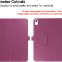 Case for iPad 10.9 inch 2022 (iPad 10th Generation Release A2696 A2757 A2777), Slim Leather Folding Stand Full Protective Cover Case,with Stylus Pen,Screen Film (Purple)