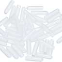 uxcell 50pcs Rubber End Caps 3mm(1/8 inch) ID Vinyl PVC Round Tube Bolt Cap Cover Screw Thread Protectors Clear
