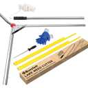 Buzzlett Lake Weed Cutter, 48-Inch Cutting Width, Aquatic Cutting Tool for Lakes & Ponds, Sharp Stainless Steel Blades, Rust-Proof, 28-Foot Throw Rope, Cuts Lily Pads, Algae & Reed