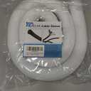 Cable Management Sleeves 1.5in - 2 Pack 4.1ft Split Braided Cable Sleeve White, Wire Organizers for Cords, Hard PE Cord Protectors from Pets, Flexible Cord Wrap Wire Sleeve for Computer Cord Organizer