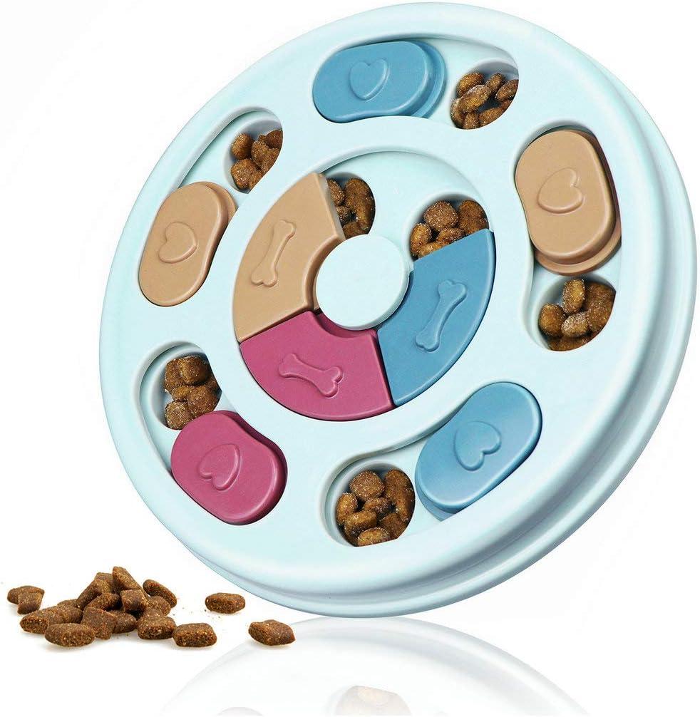 Interactive Dog Puzzle Toys - Mentally Stimulating Treat Dispenser for Training Small, Medium & Large Dogs (Blue)