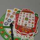 Christmas Bingo Game Cards for Adults 24 Players Christmas Party Bingo Games Winter Holiday Bingo Cards with Turntable Reward Stickers for Party Activities Home Family Party Game