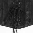 KIMIKAL Corset Tops for Women, Bustier Lace Top Corsets Belt, Plus Size Faja Waist Cincher Bodysuit Overbust Lingerie (Black, XXXL)