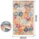 2 Pcs Washable Indoor Doormat 18" x 30" Non Slip Retro Floor Mat Area Rug Absorbent Entrance Rug Distressed, Accent Throw Rug for Bedroom Kitchen Entryway Bathroom(Cream)