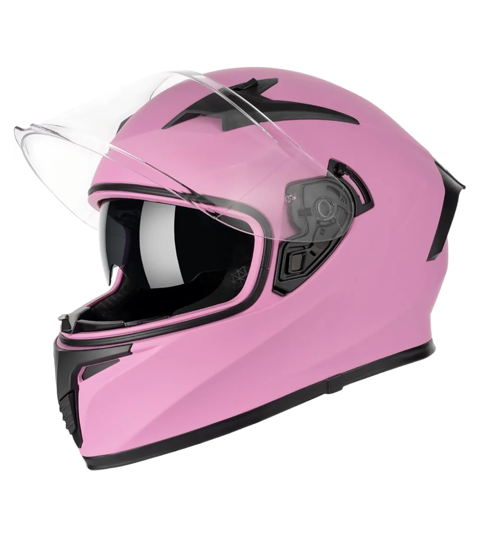 Full Face Motorcycle Helmet - DOT Certified, Lightweight, Dual Visor, Ventilated - for Adults Men & Women