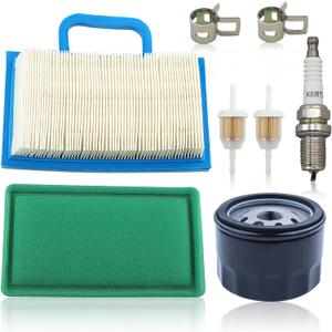 Adefol 499486 698754 Air Filter + 492932 Oil Filter for John Deere L120 LA145 L111 D130 LA135 LA120 D140 L118 LA130 LA140 125 Z425 18-26HP Intek Engine 499486S 273638 492932S 696854