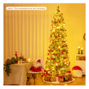 Total Tactic CM24991US-L 9 ft. Pre-Lit Artificial Snow Flocked Hinged Christmas Tree