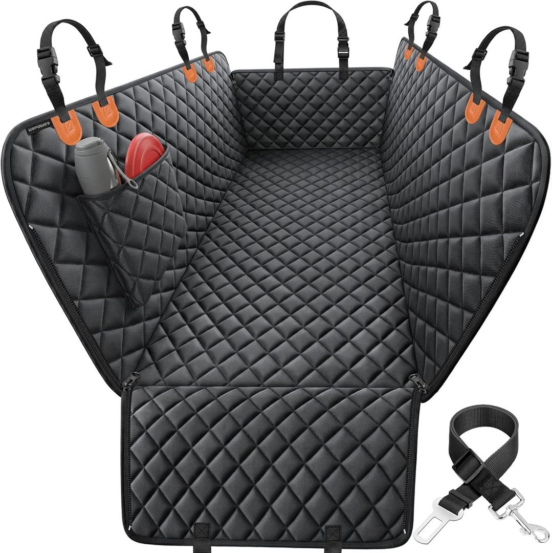URPOWER Dog Car Seat Cover for Pets 100% Waterproof Seat Cover Hammock 600D Heavy Duty Scratch Proof Nonslip Durable Soft Back Seat Covers for Cars Trucks and SUVs