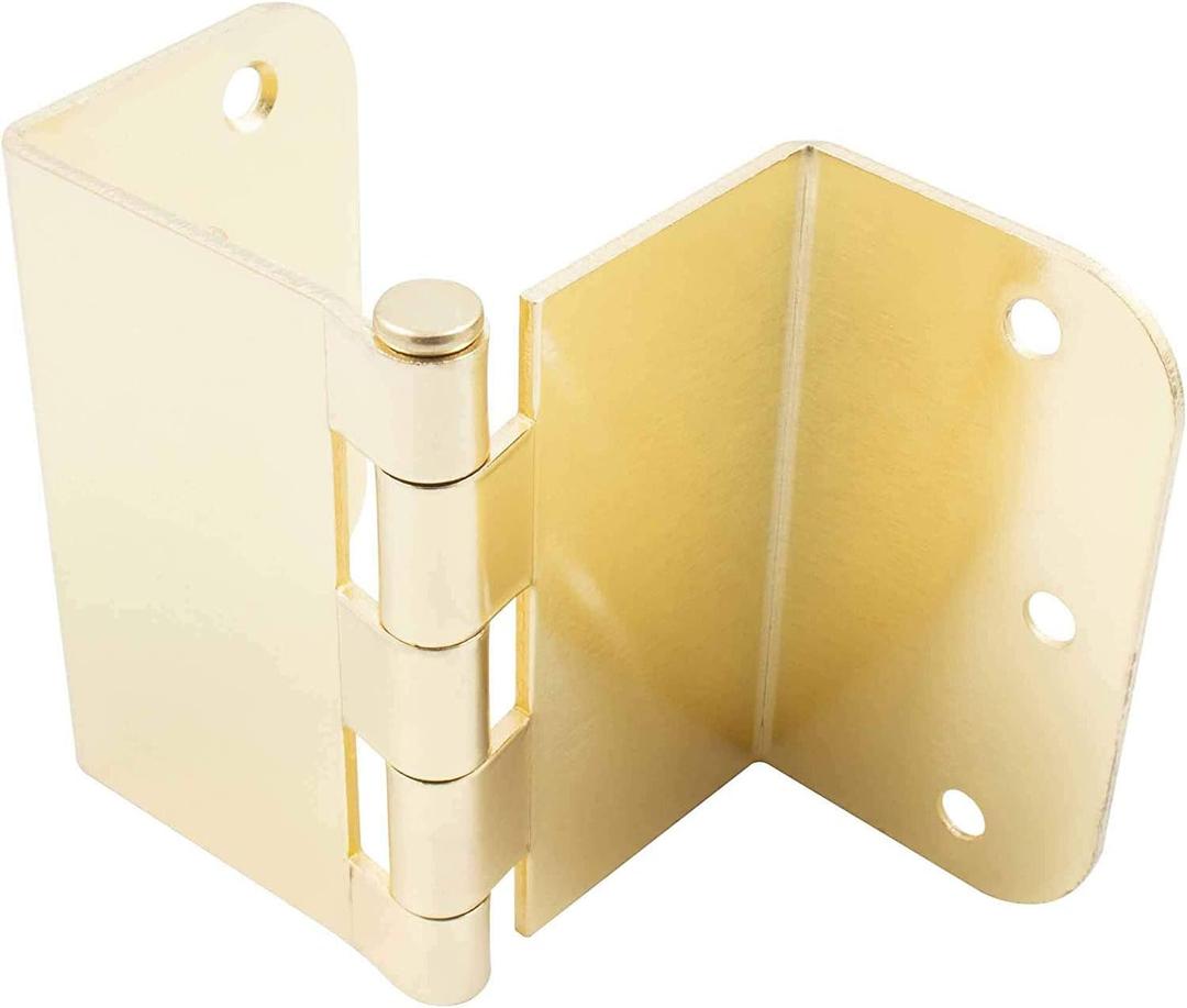 Generic 3.5 inch Swing Clear Offset Door Hinge, 3-Pack (58 inch Radius, Brass), T2895