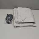 Gray 100% Black Out Linen Curtains 90 Inches Long 2 Panels Set for Kids Boys Room, Country Farmhouse Pleated Ceiling Track Curtain with Rod Pocket Window Drapes Heavy Thermal Privacy for Nursery (Grey)